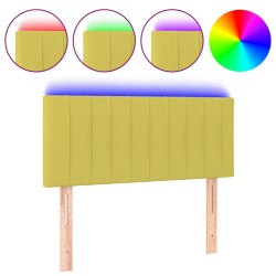 vidaXL LED Kopfteil Grün 90x5x78/88 cm Stoff