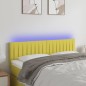 vidaXL LED Kopfteil Grün 144x5x78/88 cm Stoff