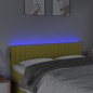 vidaXL LED Kopfteil Grün 144x5x78/88 cm Stoff