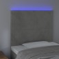 vidaXL LED Kopfteil Hellgrau 90x5x118/128 cm Samt vidaXL LED Kopfteil Hellgrau 90x5x118/128 cm Samt