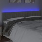 vidaXL LED Kopfteil Hellgrau 160x5x78/88 cm Samt vidaXL LED Kopfteil Hellgrau 160x5x78/88 cm Samt