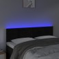 vidaXL LED Kopfteil Schwarz 144x5x78/88 cm Samt