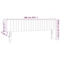 vidaXL LED Kopfteil Hellgrau 180x5x78/88 cm Samt
