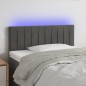 vidaXL LED Kopfteil Dunkelgrau 100x5x78/88 cm Samt
