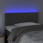 vidaXL LED Kopfteil Dunkelgrau 100x5x78/88 cm Samt
