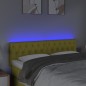 vidaXL LED Kopfteil Grün 144x7x78/88 cm Stoff