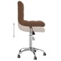 Esszimmerstühle 2 Stk. Drehbar Braun Stoff Esszimmerstühle 2 Stk. Drehbar Braun Stoff