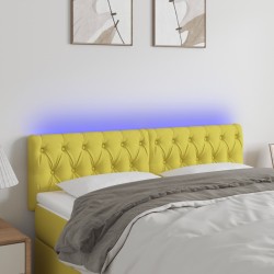 vidaXL LED Kopfteil Grün 160x7x78/88 cm Stoff