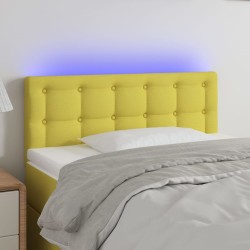 vidaXL LED Kopfteil Grün 90x5x78/88 cm Stoff