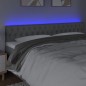 vidaXL LED Kopfteil Hellgrau 200x7x78/88 cm Stoff vidaXL LED Kopfteil Hellgrau 200x7x78/88 cm Stoff