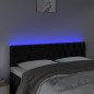 vidaXL LED Kopfteil Schwarz 160x7x78/88 cm Stoff
