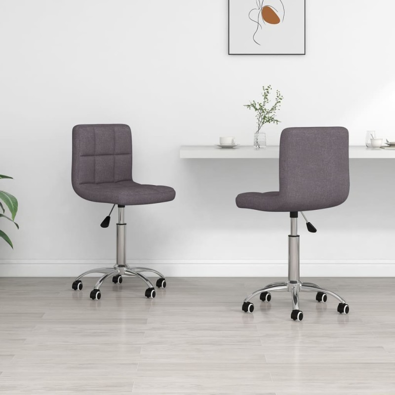 Esszimmerstühle 2 Stk. Drehbar Taupe Stoff Esszimmerstühle 2 Stk. Drehbar Taupe Stoff