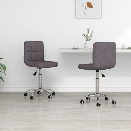 Esszimmerstühle 2 Stk. Drehbar Taupe Stoff