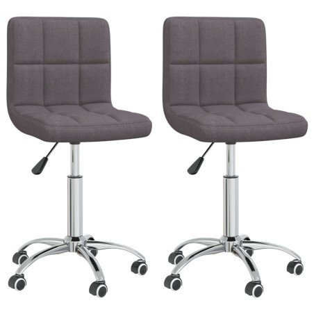 Esszimmerstühle 2 Stk. Drehbar Taupe Stoff