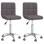 Esszimmerstühle 2 Stk. Drehbar Taupe Stoff Esszimmerstühle 2 Stk. Drehbar Taupe Stoff