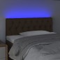vidaXL LED Kopfteil Dunkelbraun 90x7x78/88 cm Stoff