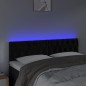 vidaXL LED Kopfteil Schwarz 144x7x78/88 cm Samt