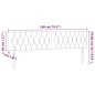 vidaXL LED Kopfteil Schwarz 180x7x78/88 cm Stoff