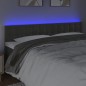 vidaXL LED Kopfteil Dunkelgrau 160x5x78/88 cm Samt vidaXL LED Kopfteil Dunkelgrau 160x5x78/88 cm Samt