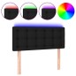 vidaXL LED Kopfteil Schwarz 90x5x78/88 cm Stoff vidaXL LED Kopfteil Schwarz 90x5x78/88 cm Stoff