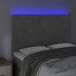 vidaXL LED Kopfteil Hellgrau 144x5x118/128 cm Samt
