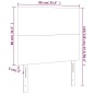 vidaXL LED Kopfteil Taupe 90x5x118/128 cm Stoff
