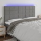 vidaXL LED Kopfteil Dunkelgrau 160x5x118/128 cm Stoff vidaXL LED Kopfteil Dunkelgrau 160x5x118/128 cm Stoff
