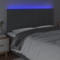 vidaXL LED Kopfteil Dunkelgrau 160x5x118/128 cm Stoff vidaXL LED Kopfteil Dunkelgrau 160x5x118/128 cm Stoff