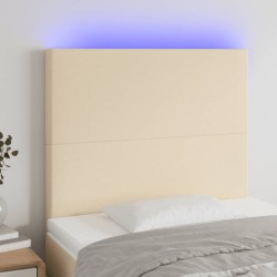 vidaXL LED Kopfteil Creme 90x5x118/128 cm Stoff