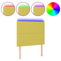 vidaXL LED Kopfteil Grün 80x5x118/128 cm Stoff