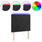 vidaXL LED Kopfteil Schwarz 100x5x118/128 cm Samt vidaXL LED Kopfteil Schwarz 100x5x118/128 cm Samt