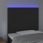 vidaXL LED Kopfteil Schwarz 100x5x118/128 cm Samt vidaXL LED Kopfteil Schwarz 100x5x118/128 cm Samt