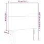 vidaXL LED Kopfteil Schwarz 90x5x118/128 cm Kunstleder