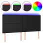 vidaXL LED Kopfteil Schwarz 180x5x118/128 cm Kunstleder vidaXL LED Kopfteil Schwarz 180x5x118/128 cm Kunstleder