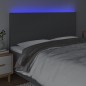 vidaXL LED Kopfteil Dunkelgrau 160x5x118/128 cm Stoff vidaXL LED Kopfteil Dunkelgrau 160x5x118/128 cm Stoff