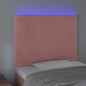vidaXL LED Kopfteil Rosa 100x5x118/128 cm Samt 