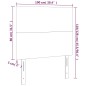 vidaXL LED Kopfteil Rosa 100x5x118/128 cm Samt 