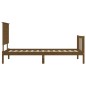 Massivholzbett mit Kopfteil Honigbraun 90x200 cm Massivholzbett mit Kopfteil Honigbraun 90x200 cm