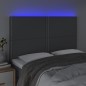 vidaXL LED Kopfteil Dunkelgrau 144x5x118/128 cm Stoff vidaXL LED Kopfteil Dunkelgrau 144x5x118/128 cm Stoff