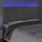 vidaXL LED Kopfteil Hellgrau 200x5x118/128 cm Samt vidaXL LED Kopfteil Hellgrau 200x5x118/128 cm Samt