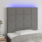 vidaXL LED Kopfteil Dunkelgrau 90x5x118/128 cm Stoff vidaXL LED Kopfteil Dunkelgrau 90x5x118/128 cm Stoff