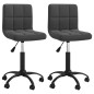 Esszimmerstühle 2 Stk. Drehbar Schwarz Samt Esszimmerstühle 2 Stk. Drehbar Schwarz Samt