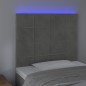 vidaXL LED Kopfteil Hellgrau 100x5x118/128 cm Samt vidaXL LED Kopfteil Hellgrau 100x5x118/128 cm Samt