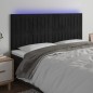 vidaXL LED Kopfteil Schwarz 160x5x118/128 cm Samt vidaXL LED Kopfteil Schwarz 160x5x118/128 cm Samt