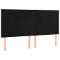 vidaXL LED Kopfteil Schwarz 160x5x118/128 cm Samt vidaXL LED Kopfteil Schwarz 160x5x118/128 cm Samt