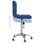 Esszimmerstühle 2 Stk. Drehbar Blau Stoff Esszimmerstühle 2 Stk. Drehbar Blau Stoff