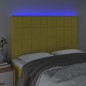 vidaXL LED Kopfteil Grün 144x5x118/128 cm Stoff vidaXL LED Kopfteil Grün 144x5x118/128 cm Stoff