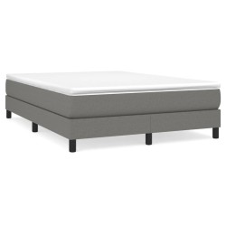 vidaXL Boxspringbett Dunkelgrau 140x200 cm Stoff