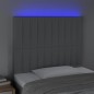 vidaXL LED Kopfteil Hellgrau 90x5x118/128 cm Stoff vidaXL LED Kopfteil Hellgrau 90x5x118/128 cm Stoff