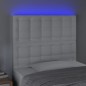vidaXL LED Kopfteil Weiß 100x5x118/128 cm Kunstleder vidaXL LED Kopfteil Weiß 100x5x118/128 cm Kunstleder